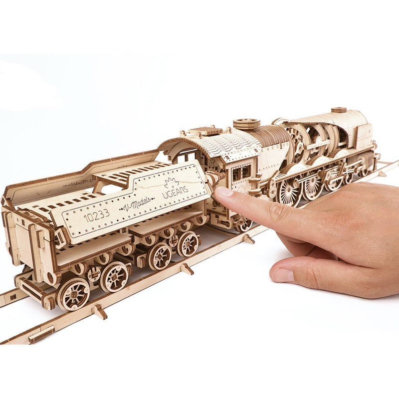 UGEARS V-EXPRESS STEAM TRAIN WITH TENDER