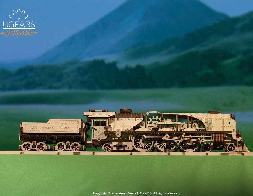 UGEARS V-EXPRESS STEAM TRAIN WITH TENDER